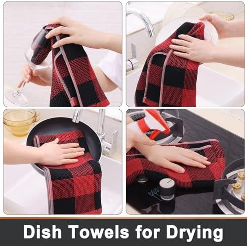 Mordimy Cotton Waffle Weave Kitchen Towels, 4 Pack - Image 4