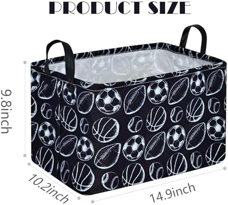 MAIZMZ Kids Hamper Storage Bins Organizer Toy Box Laundry Basket Large Canvas - Image 7