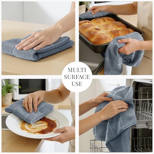 Homaxy 100% Cotton Kitchen Towels 18"x28", 6 Pack Dish Towels - Image 5