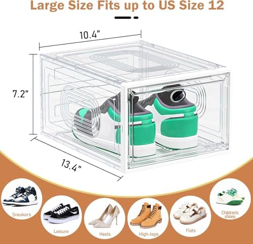 caktraie 10 Pack Thicken Shoe Organizer Stackable - Image 2
