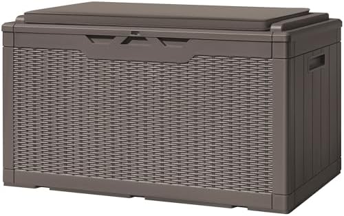 Greesum 100 Gallon Resin Deck Box Large Outdoor Storage by BuynowfromGreesum