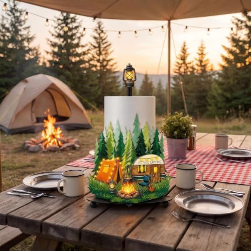 Chunful Camping Paper Towel Holder Let's Go Camping Kitchen Bathroom Decor Vbs - Image 6