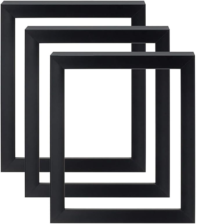Creative Mark Gotham Gallery Canvas Frame - Black 6x6-3 Pack Open Back Frame for Heavy Duty Canvas Paintings Without Glass or Backing - 1-5/8" Depth, 1-3/8" Rabbet - Pre-Assembled, Made in USA