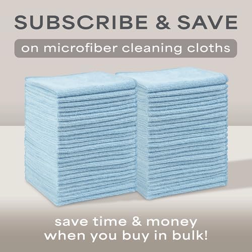 S&T INC. Microfiber Cleaning Cloth, 200 Pack, 11.5" x 11.5", Light Blue - Image 6