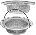 2 Pack - 4.5" Top / 3" Basket - Kitchen Sink Drain Strainer Stainless Steel by HilltopProducts