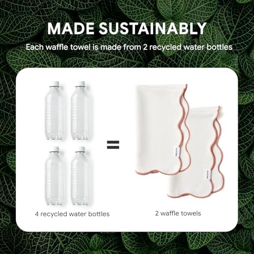 RECYCO Waffle Kitchen Towel Set of 2 - Image 5