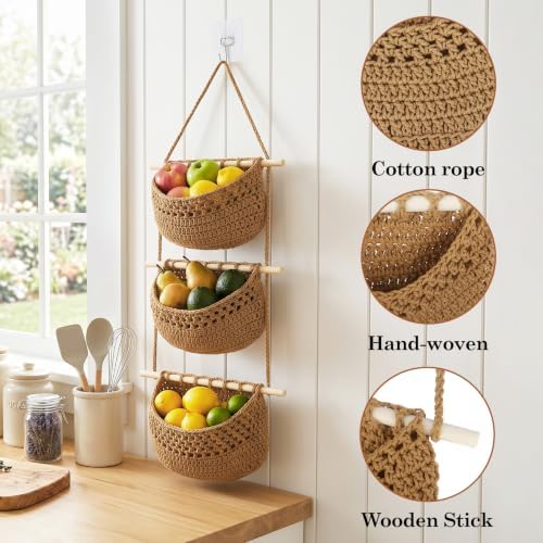 Klmnop 3-Tier Hanging Fruit Basket - Image 3