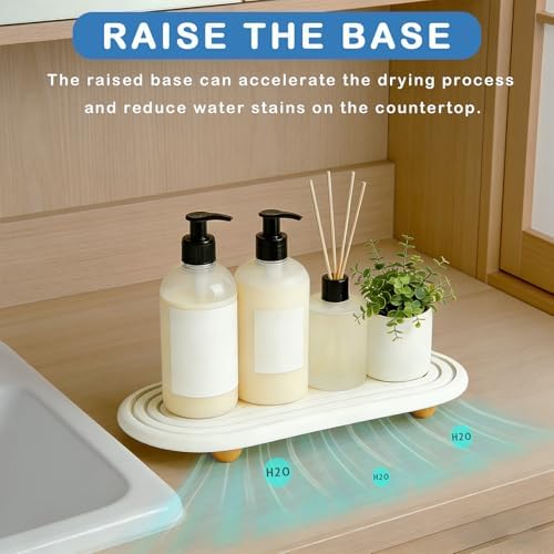 Instant Dry Sink Tray, Anti-Slip Stone Sink Caddy, Durable Kitchen Sink - Image 6
