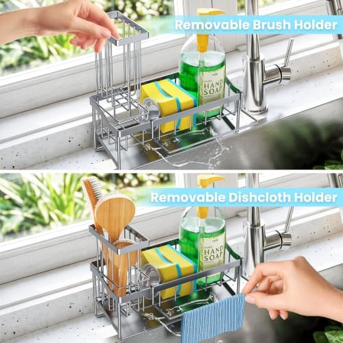 PKBD Self-Draining Sink Caddy – Holds Sponge & Dishcloth - Image 3