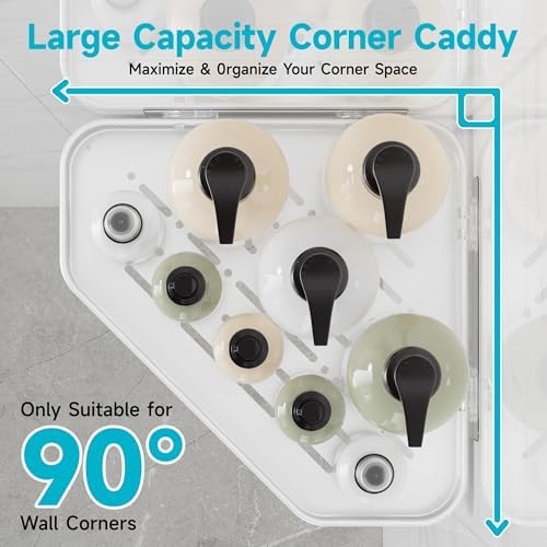 Veken Aluminum Corner Shower Caddy 4-Pack, Never Rust&Large Capacity - Image 4