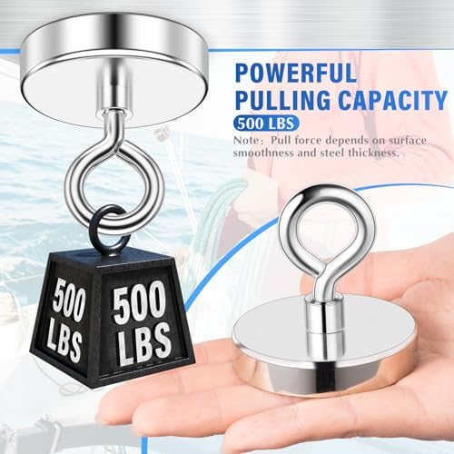 Fishing Magnets, 500 lbs 2.36 Inch Strong Magnets Heavy Duty - Image 7