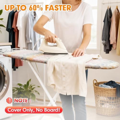 Ironing Board Cover and Pad, 18x49 Extra Wide, Scorch Resistant - Image 2