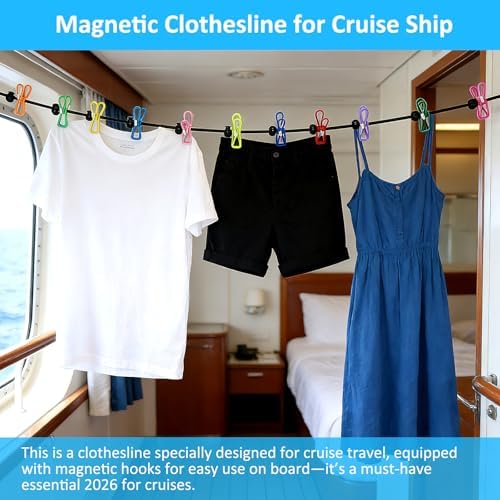 Travel Clothesline with Two Magnetic Hooks - Image 5
