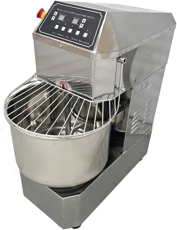 110V 1.25KW Commercial Dough Kneading Mixer Inverter Models Heavy Duty Stand Mixer 20QT Electric Dough Kneading Machine for Bakery Pizzeria