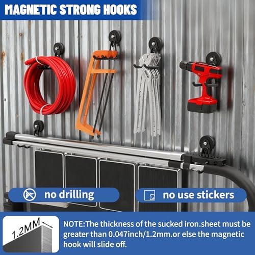 Heavy Duty Garage Magnetic Hooks 4 Pack - Image 7