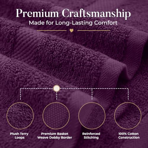 DAN RIVER 600 GSM Cotton Large Bath Towels Set of 4, 27 x 54 Inches - Image 5