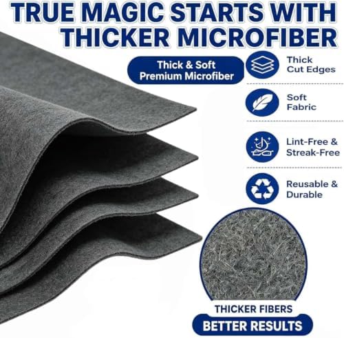 Magic Microfiber Cleaning Cloths, Streak Free Reusable Cleaning Towels - Image 3