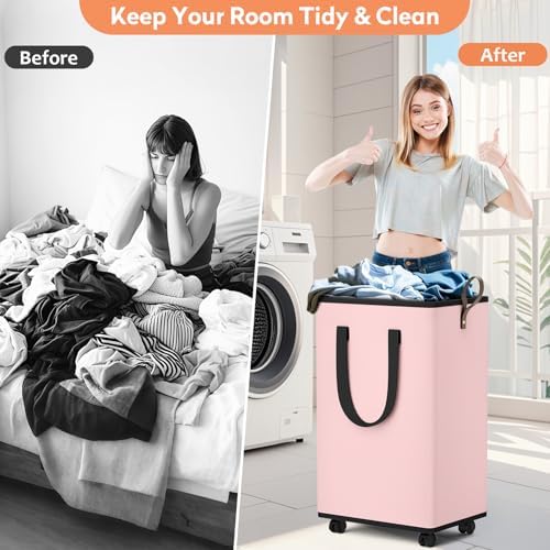 SpaceTrove Rolling Laundry Basket - Image 5