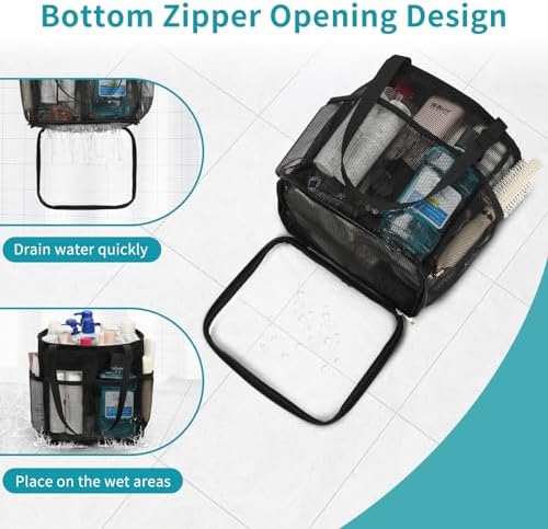 Mesh Shower Caddy Portable for College Dorm Room Essentials, Hanging Shower - Image 5