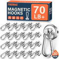 FINDMAG Magnetic Hooks for Cruise Cabins, 70 LBS Magnetic Hooks, 20 Pack by FINDMAG