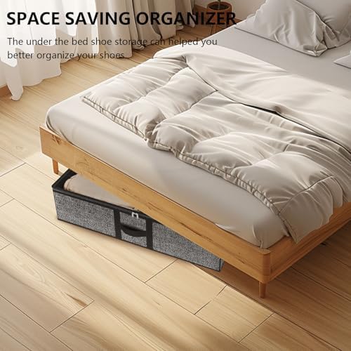 homyfort Under the Bed Shoe Organizer Fits 12 Pairs and 4 Pairs Boots, Sturdy & - Image 7