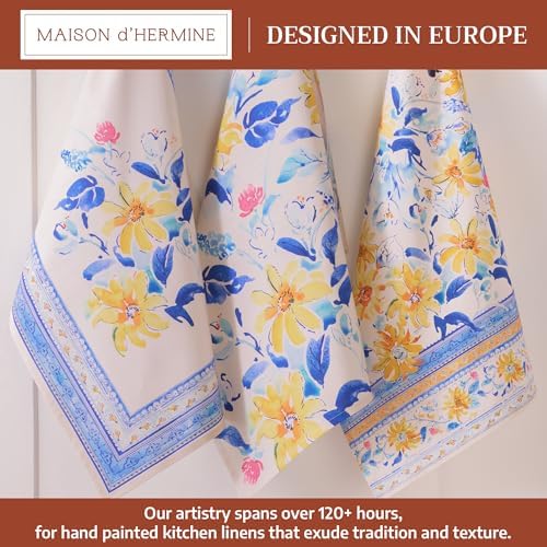Maison d' Hermine Kitchen Towels Set of 3 Reusable 100% Cotton 27.50" x 20" - Image 2
