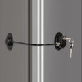 REZIPO - Refrigerator Door Lock with 2 Keys, File Drawer Lock, Freezer Door Lock and Child Safety Cabinet Lock by REZIPO Black