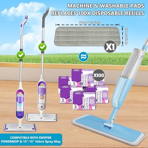 Spray Wet Mops for Floor Cleaning: Hardwood Floor Mop Refillable Dust Mop - Image 2