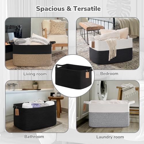Goodpick 75L Extra Large Woven Rope Blanket Basket - Image 4