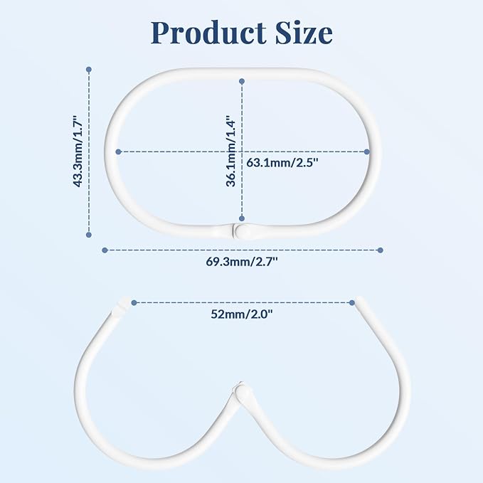 Bathway Shower Curtain Rings, Metal Shower Curtain Rings Rust Proof, Shower - Image 3