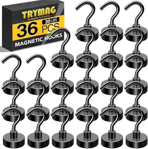 TRYMAG Magnetic Hooks for Cruise Cabins, 36 Pack by TRYMAGMagnets