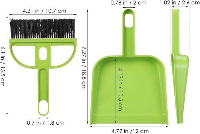 Healifty 18 Pack Mini Dust Pan and Brush Set, Small Broom and Dustpan - Image 2
