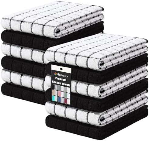 Homaxy Large Premium Cotton Kitchen Towels 16"x 28", 12 Pack by Homaxy