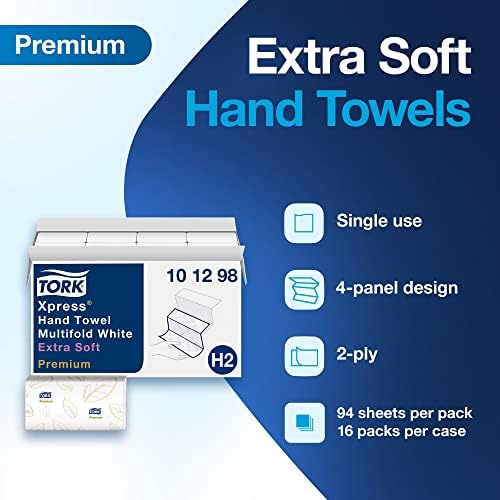 Tork Xpress Paper Towel Dispenser and Tork Extra Soft Multifold Hand Towel White - Image 7
