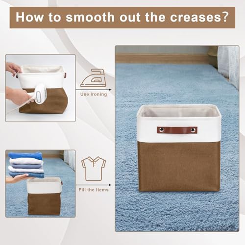 Bagnizer Collapsible Fabric Storage Cubes 11x11 Cube Storage Bins, 4 Pack - Image 4