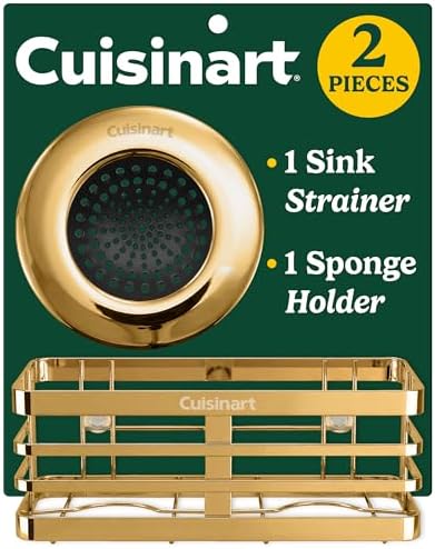 Cuisinart Sink Drain Strainer & Suction Cup Sponge Holder, 2-Piece Set by BestBrands