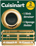 Cuisinart Sink Drain Strainer & Suction Cup Sponge Holder, 2-Piece Set by BestBrands
