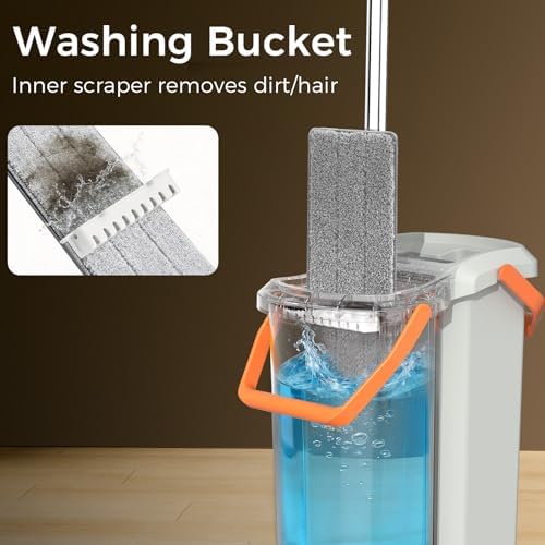 Mop and Bucket Set with Wringer, Flat Mop System - Image 3