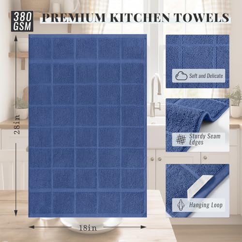 Homaxy 100% Cotton Kitchen Towels 18"x28", 6 Pack Dish Towels - Image 2