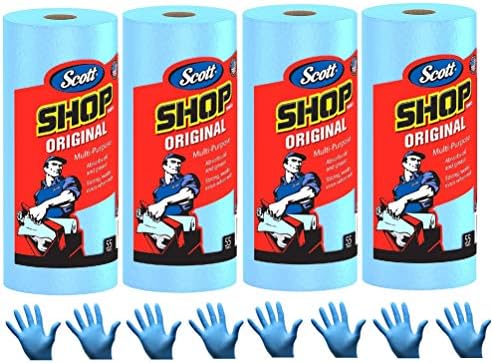 Scott Shop Towels, Strong and Absorbent Multi-Purpose Blue Disposable Towels by Unknown