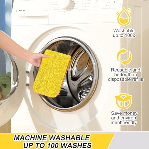 16.5 Inch Reusable Mop Pads Microfiber Spray Mop Replacement Heads - Image 5