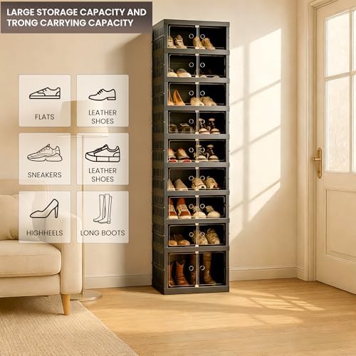Foldable Shoe Organizer Storage Box, Portable Extra Large Folding Shoe Rack - Image 5