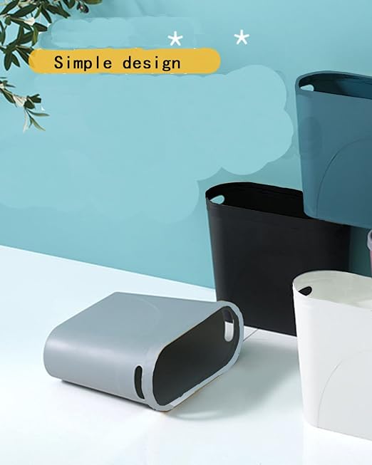 Bathroom Small Trash Can, 3 Gallon Slim Plastic - Image 2