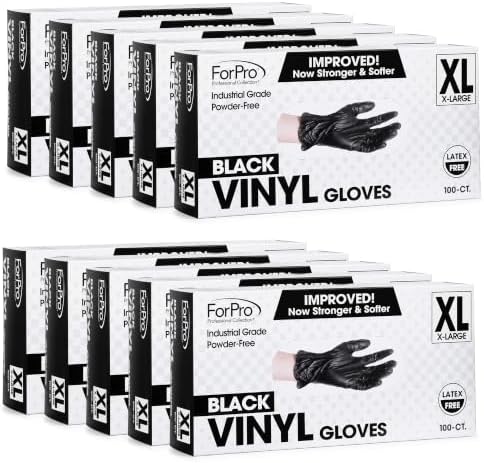 ForPro Disposable Vinyl Gloves, Industrial Grade, Powder & Latex Free, by ForProProfessionalCollection