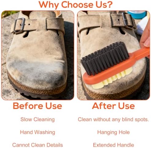 Suede Shoes Brush, 2 Way Suede Nubuck Cleaning Rubber Brush Eraser - Image 6