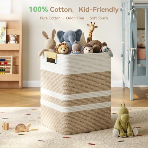 Nunsino 90L Laundry Basket, Cotton Rope Laundry Hamper - Image 4
