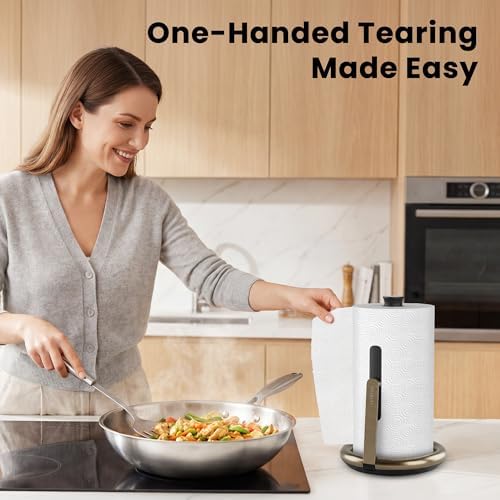 Ultrean Paper Towel Holder Countertop, Freestanding Paper Towel Dispenser - Image 4