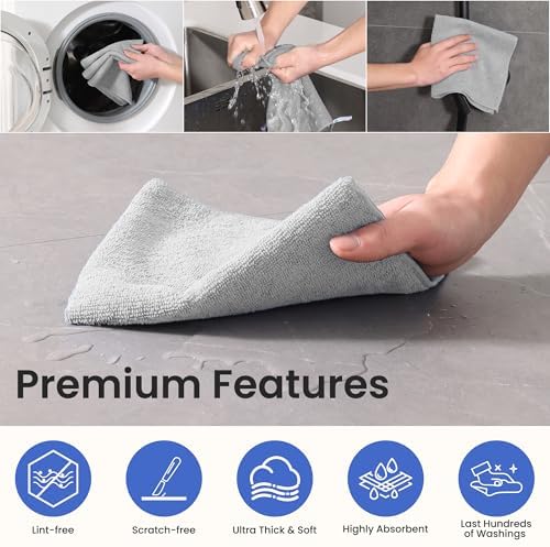 Microfiber Cleaning Cloths-12 Pack, Microfiber Towels - Image 5