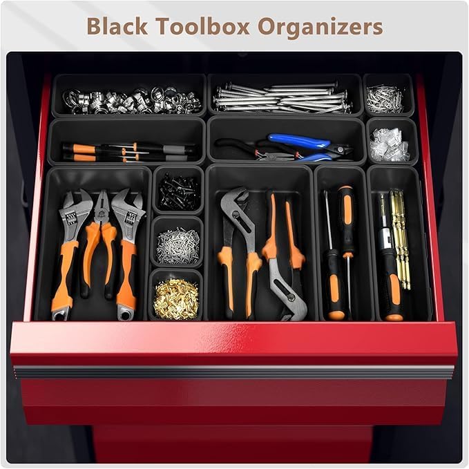 A-LUGEI【Large Size】【5 Pcs】 Tool Box Organizer Tray Divider Tool Chest | 【 - Image 3