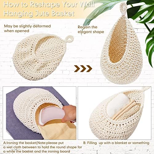Honeydak 3 Hanging Baskets, Cotton Rope - Image 4